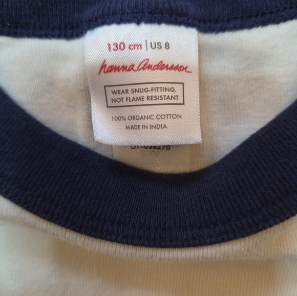 HANNA ANDERSSON ORGANIC COTTON PAJAMA SET SIZE 8 NWOT - Picture 3 of 7